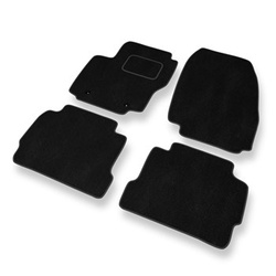 Fußmatten Auto für Ford Mondeo IV Hatchback, Kombi, Limousine (2007-2014) - Premium Velours schwarze Automatten Autoteppiche