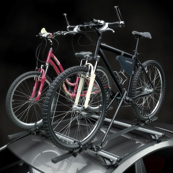 Dachfahrradträger, Dachfahrradhalter mit Stahlbalken - 2xM-04