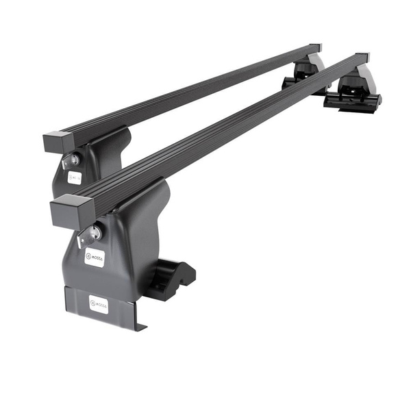 Stahl-Dachträger für Mitsubishi Lancer (2004-2007) - schwarz Dachträger Dachgepäckträger - ohne Montagelemente