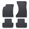 Gummifußmatten Auto für Audi A5 8T Sportback (2007-2016) - Gummimatten Gummi Fußmatten - schwarz - 4 Stk.