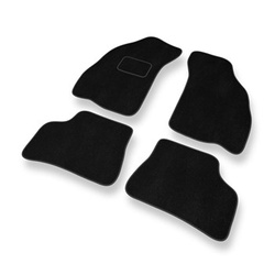 Fußmatten Auto für Hyundai Accent I Coupé, Hatchback, Limousine (1995-1999) - Premium Velours schwarze Automatten Autoteppiche