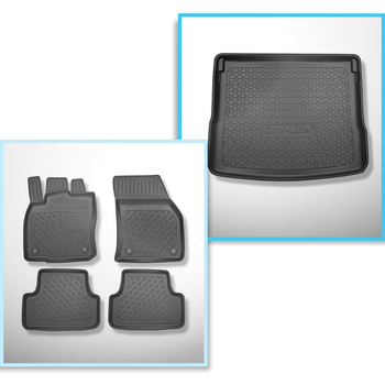 Set Kofferraumschale und angepasste Autoteppiche TPE für: Cupra Ateca SUV (11.20