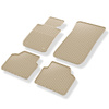 Gummifußmatten Auto für BMW 3er E90, E91 (2004-2013) - Gummimatten Gummi Fußmatten - beige