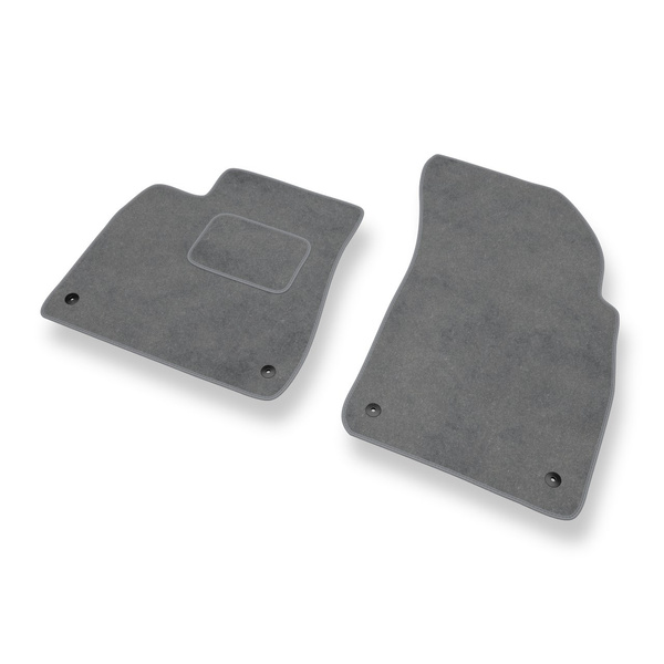 Fußmatten Auto für Audi Q7 II SUV (2015-....) - Premium Velours graue Automatten Autoteppiche