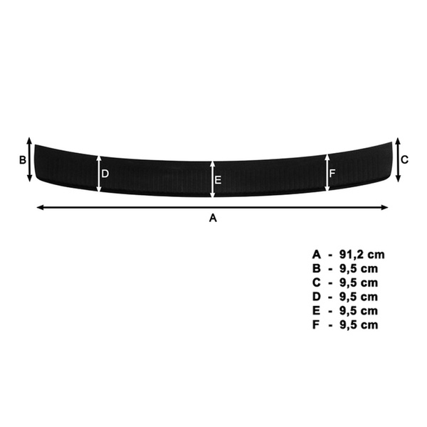 Schwarzer Ladekantenschutz für die hintere Stoßstange Skoda Octavia III Liftback (2013-2020)