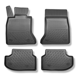 TPE Fußmatten Auto für BMW 5er F10 Limousine (2013-01.2017) - schwarz Automatten Autoteppiche - ohne X-drive; vordere Sitzabstandsführungen (hinten) 365mm