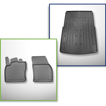 Set Kofferraumschale und angepasste Autoteppiche TPE für: Volkswagen Caddy V Van