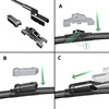 Vordere Scheibenwischer für Audi A3 8V Hatchback, Cabriolet, Limousine (04.2012-2020) - Wischerblätter Flach