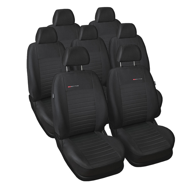 Maßgeschneiderte Sitzbezüge Auto für Seat Alhambra Van (1996-2010) - Autositzbezüge Schonbezüge für Autositze - 7 Sitze - E4