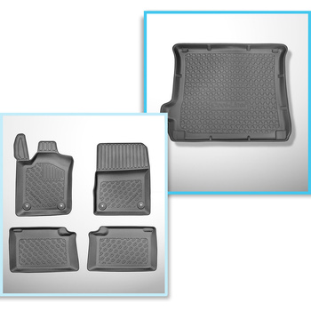 Set Kofferraumschale und angepasste Autoteppiche TPE für: Jeep Grand Cherokee IV