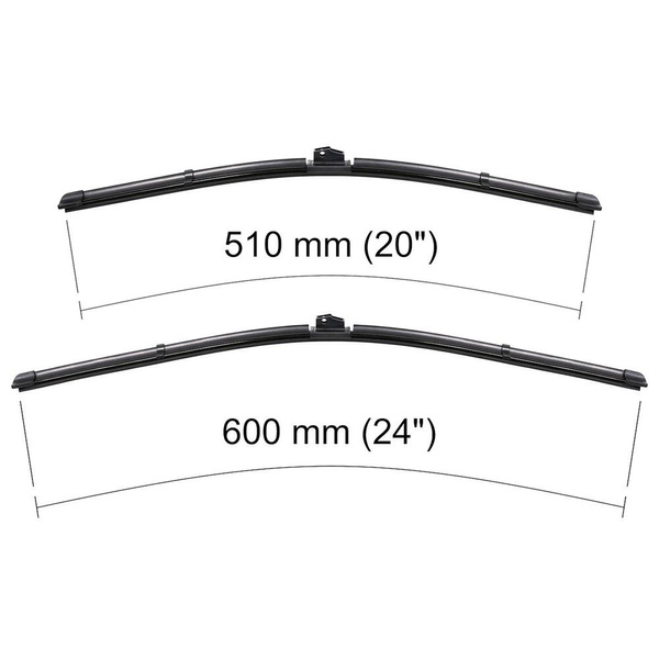 Vordere Scheibenwischer für Porsche Panamera Limousine, Sport Turismo (09.2013-2016) - Wischerblätter Flach