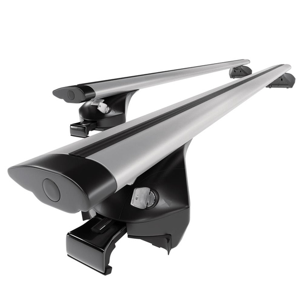 Aluminium-Dachträger für Opel Astra J mk IV (2010-2015) - silbern Dachträger Dachgepäckträger - integrierte Relinge