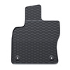 Gummifußmatten Auto für Volkswagen Touran III MPV (2015-....) - Gummimatten Gummi Fußmatten - schwarz - 3 Stk.