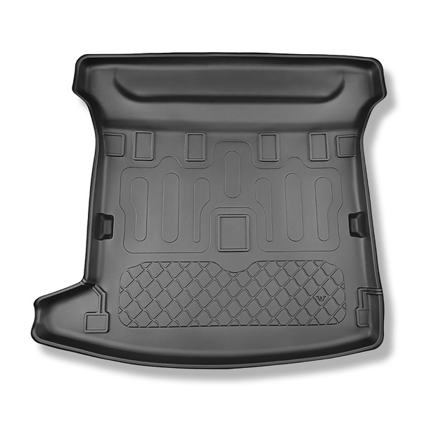Kofferraumwanne für Dacia Jogger Kombi (03.2022-....) - Kofferraummatte rutschfest Schutzmatte - 5/7 Sitze (Ausschnitt für Befestigung der 3. Sitzreihe)