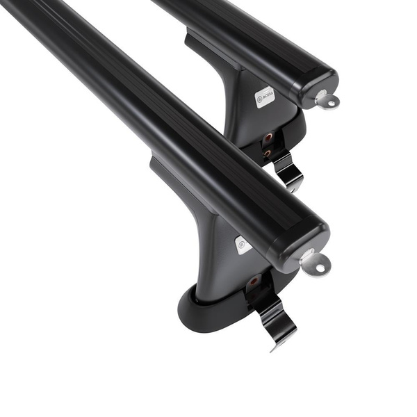 Aluminium-Dachträger für Volvo V50 (2004-2012) - schwarz Dachträger Dachgepäckträger - ohne Montagelemente