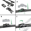 Vordere Scheibenwischer für Peugeot 207 Hatchback, Cabriolet, SW (05.2006-06.2015) - Wischerblätter Flach