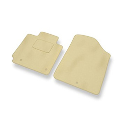 Fußmatten Auto für Hyundai Elantra V Limousine (2011-2015) - Premium Velours beige Automatten Autoteppiche