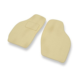 Fußmatten Auto für Daewoo Tico Hatchback (1991-2001) - Premium Velours beige Automatten Autoteppiche