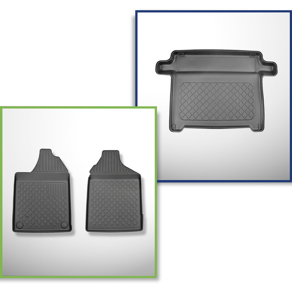 Set Kofferraumschale und angepasste Autoteppiche TPE für: Aixam Coupe electric Coupé (02.2017-....)