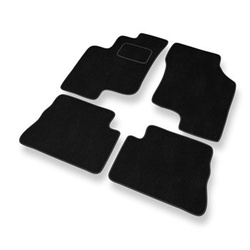 Fußmatten Auto für Hyundai Getz Hatchback (2002-2008) - Premium Velours schwarze Automatten Autoteppiche