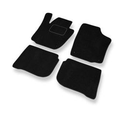 Fußmatten Auto für Skoda Rapid II Liftback, Spaceback (2012-2019) - Premium Velours schwarze Automatten Autoteppiche