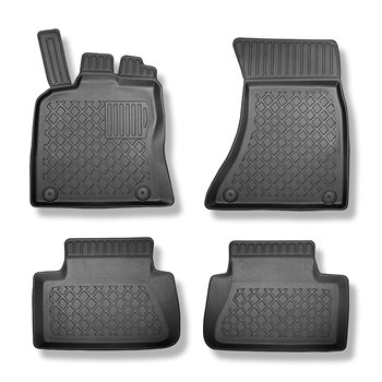 TPE Fußmatten Auto für Porsche Macan SUV (03.2014-06.2024) - schwarz Automatten 