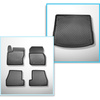 Set Kofferraumschale und angepasste Autoteppiche TPE für: Ford Focus III Kombi (03.2011-08.2018)