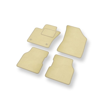 Fußmatten Auto für Jeep Compass II SUV (2016-....) - Premium Velours beige Autom