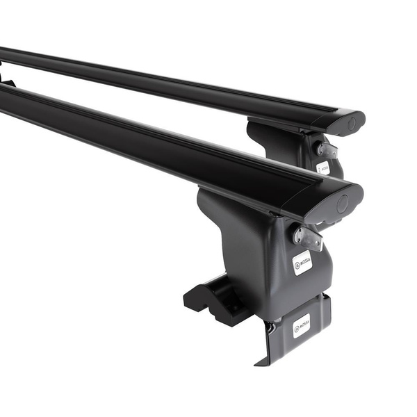 Aluminium-Dachträger für Ford Fiesta mk VII (2008-2017) - schwarz Dachträger Dachgepäckträger - ohne Montagelemente