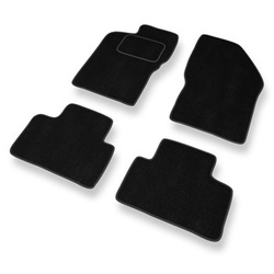 Fußmatten Auto für Alfa Romeo 147 Hatchback (2000-2010) - Premium Velours schwarze Automatten Autoteppiche