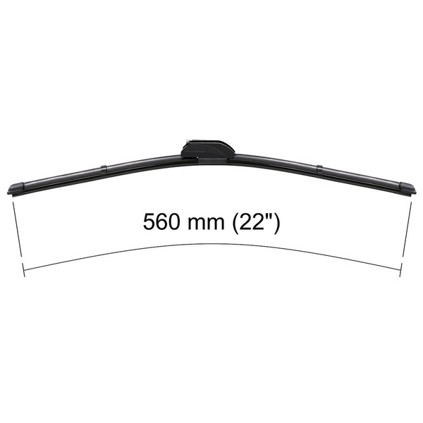 Vorderer Scheibenwischer für Mercedes-Benz CLK C208, A208 Coupé, Cabriolet (09.1996-01.2003) - Wischerblätt Flach