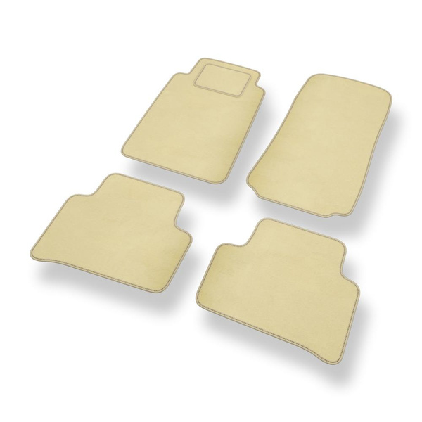 Fußmatten Auto für Mercedes-Benz C klasa W202 Kombi, Limousine (1997-2003) - Premium Velours beige Automatten Autoteppiche