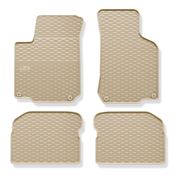 Gummifußmatten Auto für Volkswagen Golf IV (1997-2006) - Gummimatten Gummi Fußmatten - beige