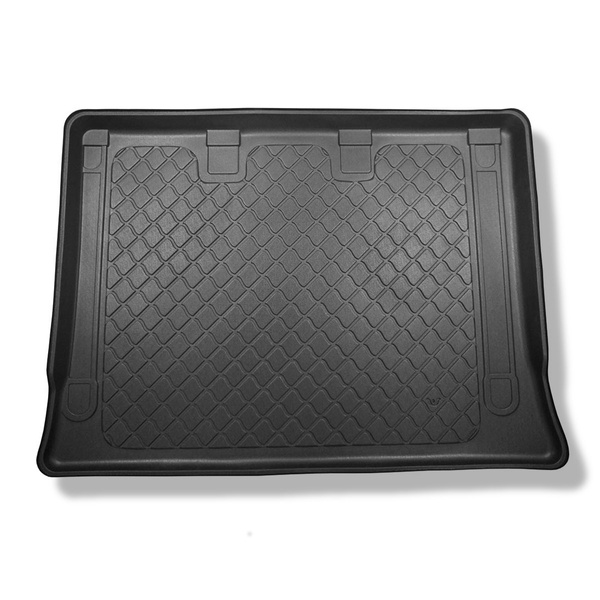 Kofferraumwanne für Mercedes-Benz V Klasse W447 Van (10.2014-....) - Kofferraummatte rutschfest Schutzmatte - Extra lange Version (Extra Long) (Radstand 3430 mm, Fahrzeuglänge 5370 mm); hinter der dritten Sitzreihe; ohne geteilten Gepäckraum