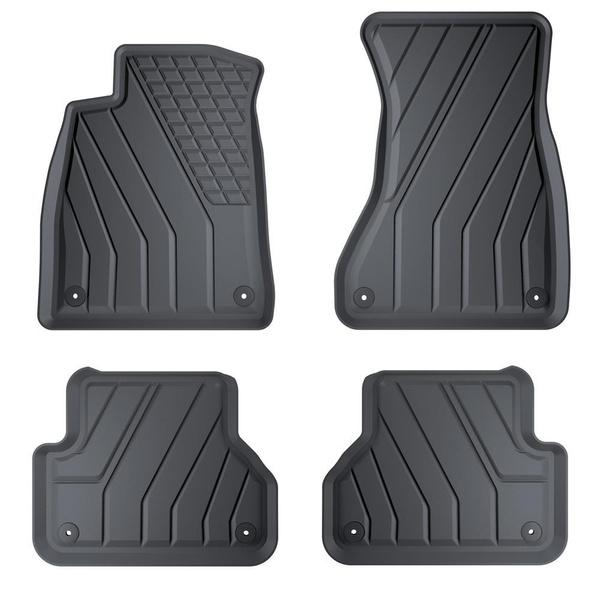 TPE Fußmatten Auto für Audi A4 B9 Avant, Limousine (2015-2024) - schwarz Automatten Autoteppiche