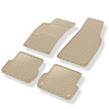 Gummifußmatten Auto für Audi A4 B6 (2000-2006) - Gummimatten Gummi Fußmatten - beige
