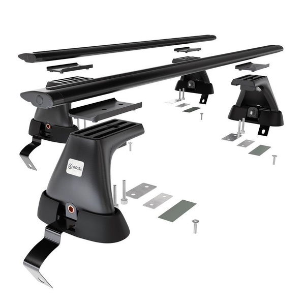 Aluminium-Dachträger für Fiat Grande Punto (2005-2010) - schwarz Dachträger Dachgepäckträger - ohne Montagelemente