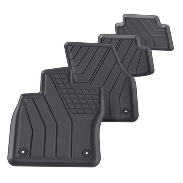 TPE Fußmatten Auto für Volkswagen Tiguan II SUV (2016-2024) - schwarz Automatten Autoteppiche