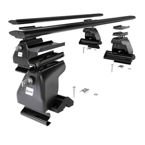 Aluminium-Dachträger für Daewoo Musso (2000-2005) - schwarz Dachträger Dachgepäckträger - ohne Montagelemente