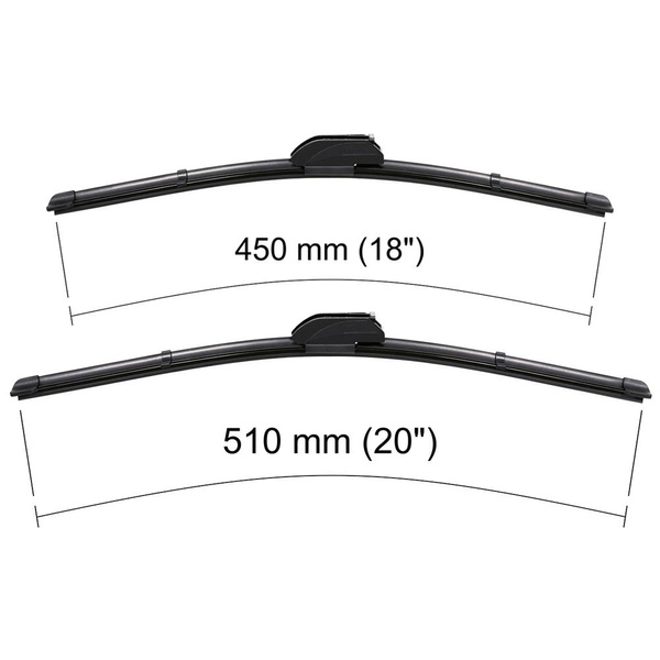 Vordere Scheibenwischer für Hyundai Lantra Kombi, Limousine (10.1990-2000) - Wischerblätter Flach