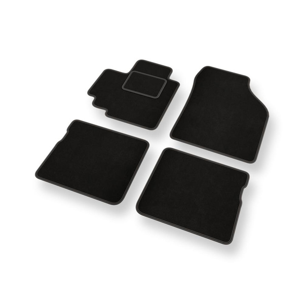 Fußmatten Auto für Suzuki Celerio Hatchback (2015-2019) - Premium Velours schwarze Automatten Autoteppiche