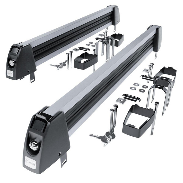 Skiträger auf dem Dachgepäckträger - Ski rack M-7705s - silber - für 5 Skipaare oder 4 Snowboards