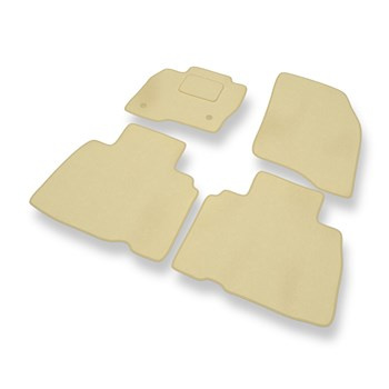 Fußmatten Auto für Ford Edge SUV (2016-2020) - Premium Velours beige Automatten 