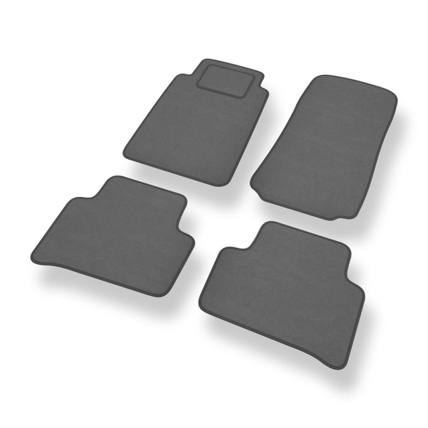 Fußmatten Auto für Mercedes-Benz C klasa W202 Kombi, Limousine (1997-2003) - Premium Velours graue Automatten Autoteppiche