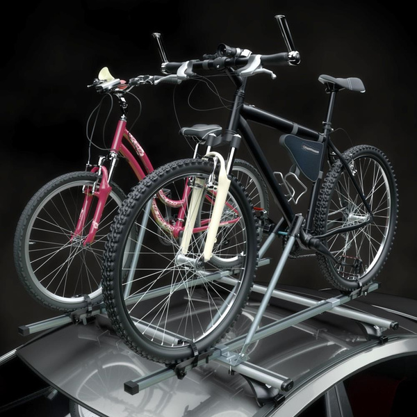 Dachfahrradträger, Dachfahrradhalter mit Schlüssel und Alubalken - 2xM-08