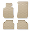 Gummifußmatten Auto für BMW 3er E90, E91 (2004-2013) - Gummimatten Gummi Fußmatten - beige