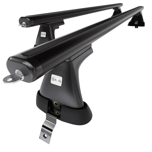 Aluminium-Dachträger für Renault Sandero (2008-2013) - schwarz Dachträger Dachgepäckträger - ohne Montagelemente