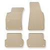 Gummifußmatten Auto für Audi A4 B6 (2000-2006) - Gummimatten Gummi Fußmatten - beige