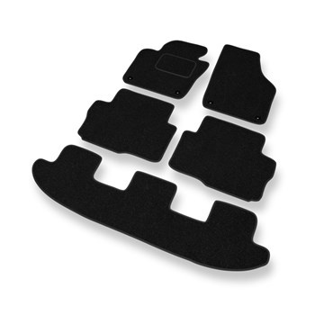 Fußmatten Auto für Volkswagen Sharan II Van (2010-2022) - schwarze Automatten Au