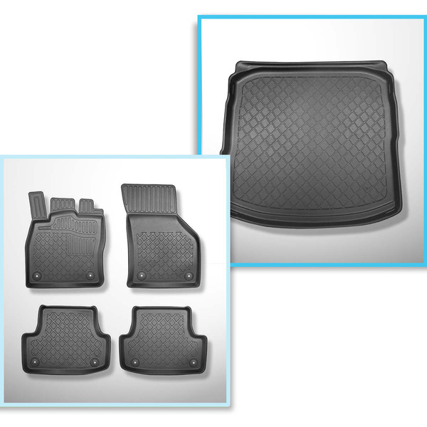 Set Kofferraumschale und angepasste Autoteppiche TPE für: Audi A3 8V Limousine (09.2013-03.2020)
